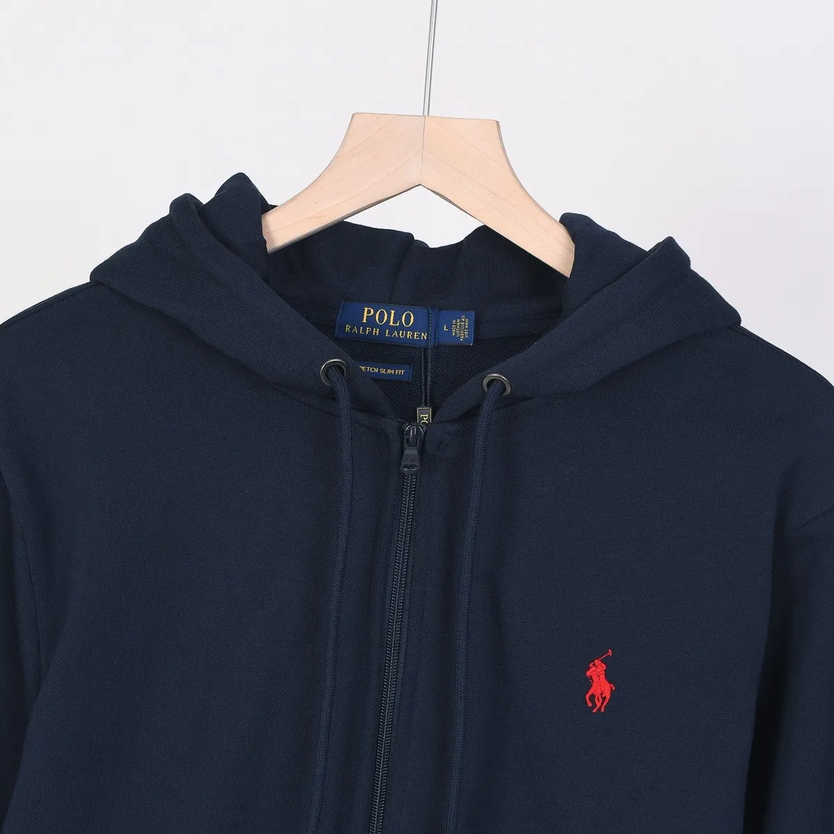 P296 #ralphlaurenpony hooded zipper sweatshirt jacket Color: black gray royal blue Size: M-XXL Fabric: 460g cotton terry